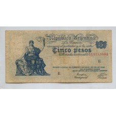 ARGENTINA COL. 423c BILLETE DE $ 5